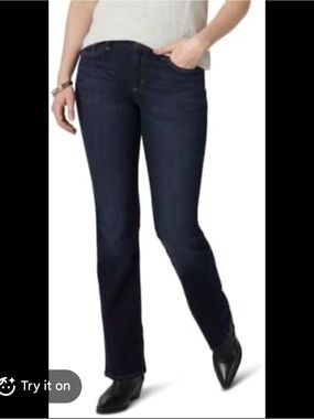 NWT $65 Lee sz 16 long bootcut dark jeans 1697